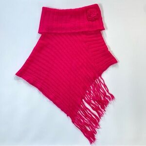 Y2K Rosette Foldover Poncho